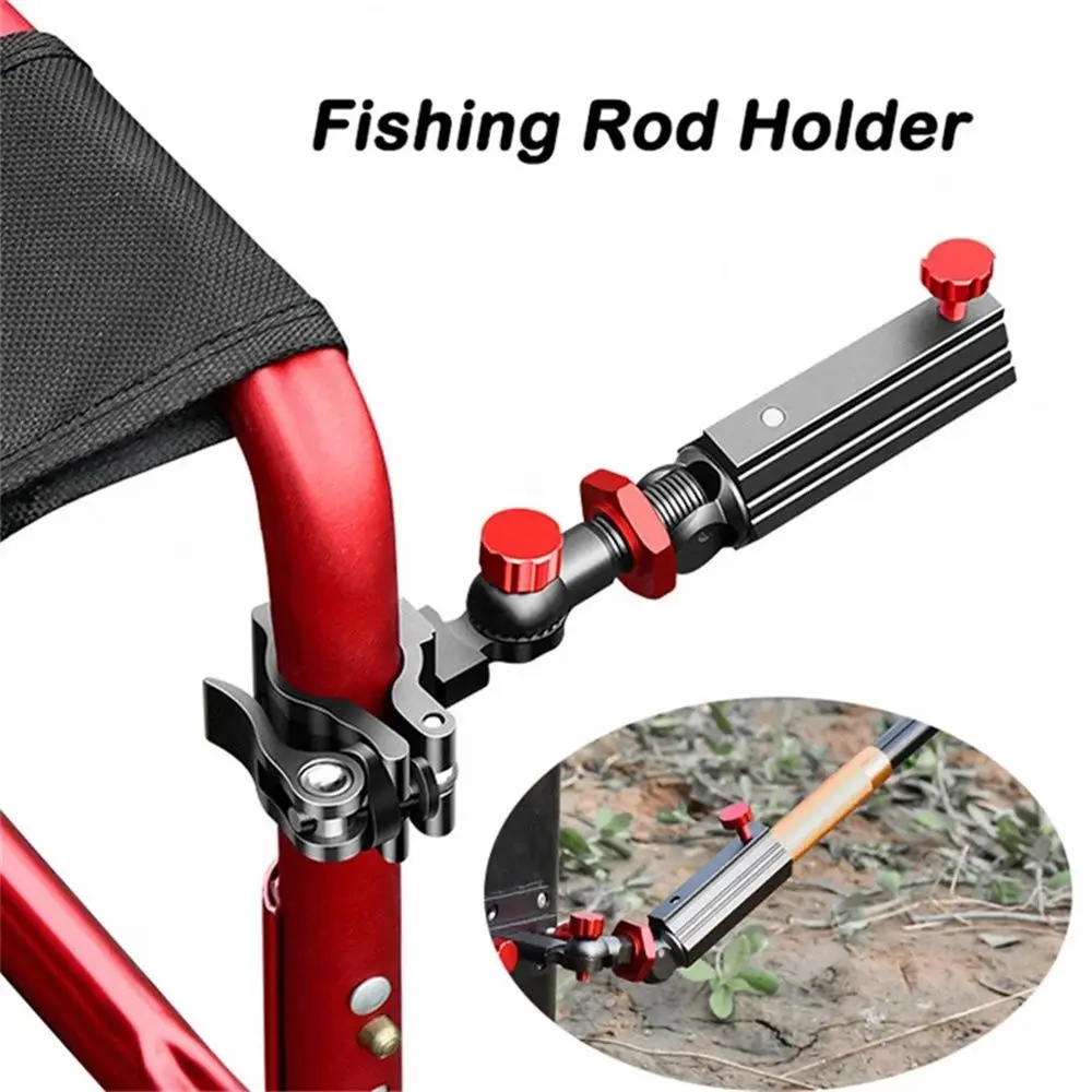 

Fishing Rod Holder Aluminum Magnesium Alloy Universal 360 Adjustable Snap Fixed Fish Chair Rod Rack Fishing Accessories