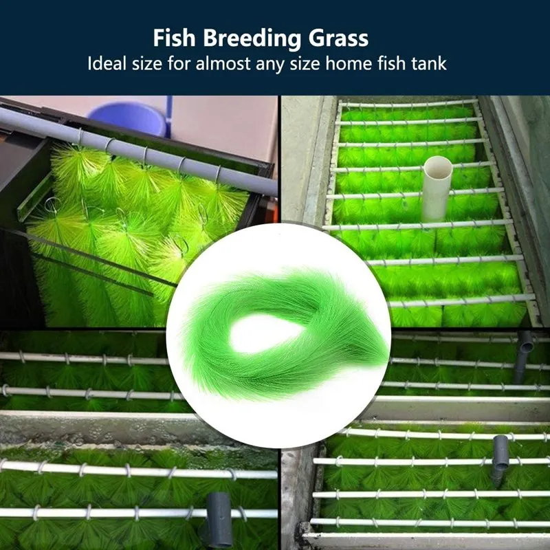 

5pcs 60/100cm Fish Breeding Grass Koi Fish Pond Hatching Grass Brush Goldfish Spawning Incubator Biochemical Filter Media