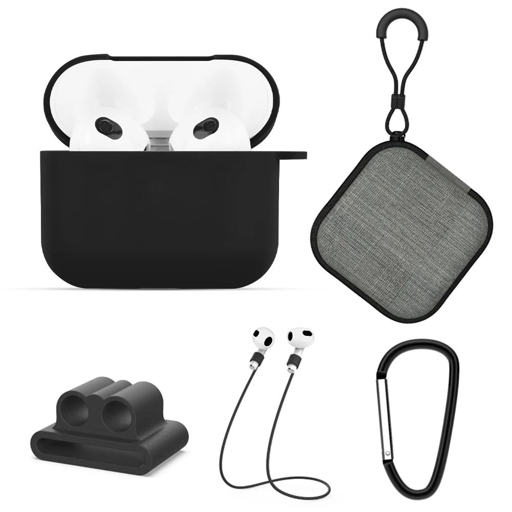 

Чехол для наушников Airpods 3 Pro 5 в 1, чехол для Apple Airpods Pro 3 2021, роскошный силиконовый ударопрочный чехол для гарнитуры