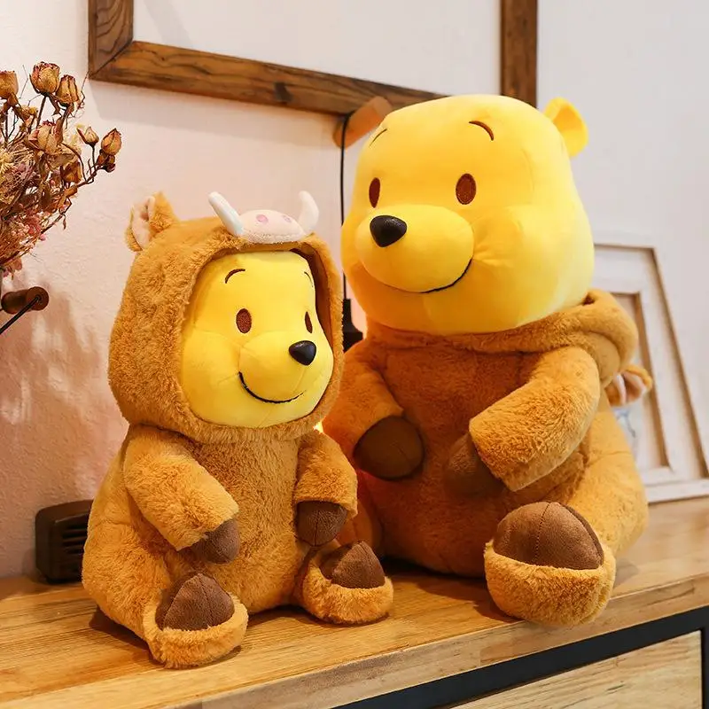

35cm Disney Winnie The Pooh Plush Toy Cute Cartoon Stuffed Plush Animal Doll Couple Sofa Pillow Toys For Children Gift