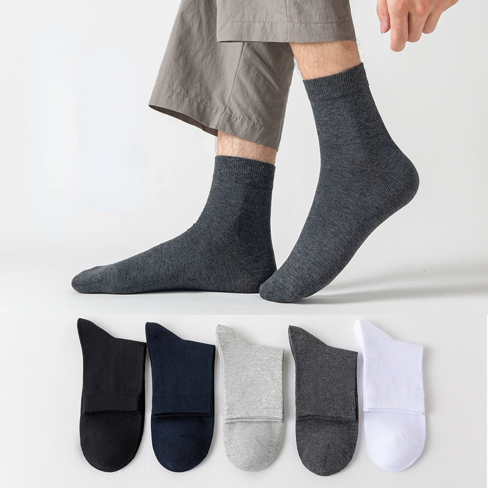 

Spring and Summer Short Socks Medium Tube Long Breathable Sports Antibacterial Men Cycling Sweat Men's Cotton Gift Business Man