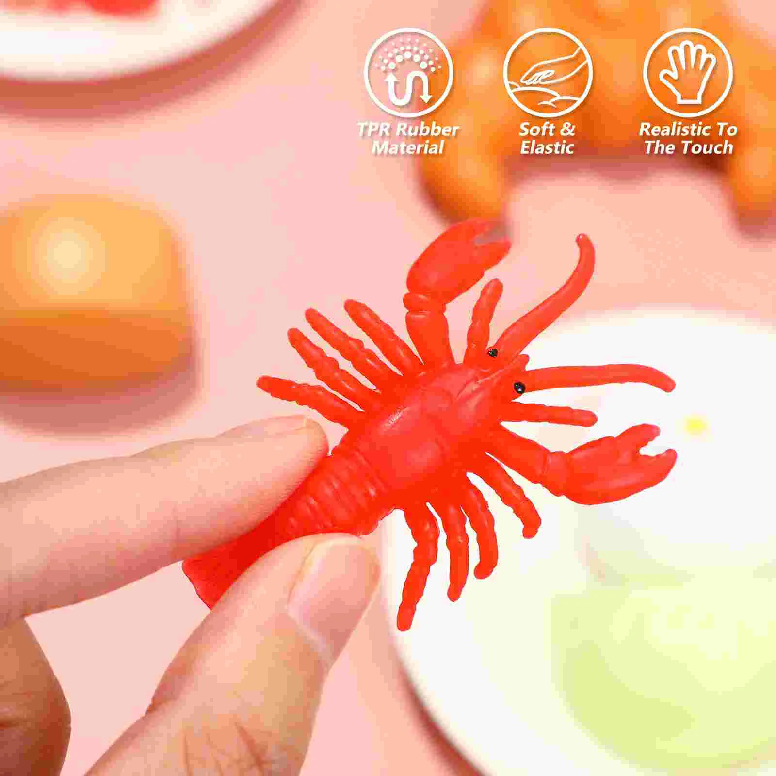

Simulated Crayfish Lobster Toys Plastic Seafood Boil Party Supplies Crawfish Models Kids