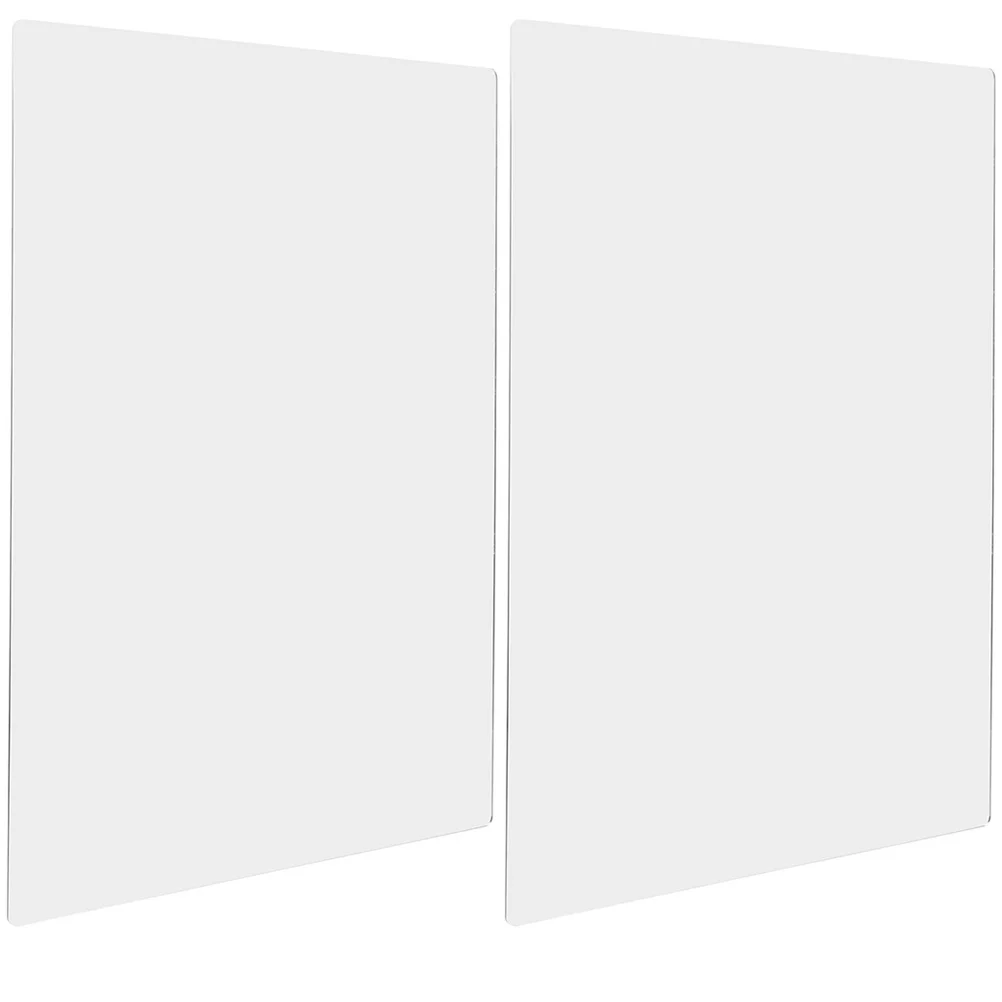 

2pcs Wall Adhesive Mirror Household Vanity Mirror Wall Mounted Acrylic Mirror Decorative Mirror