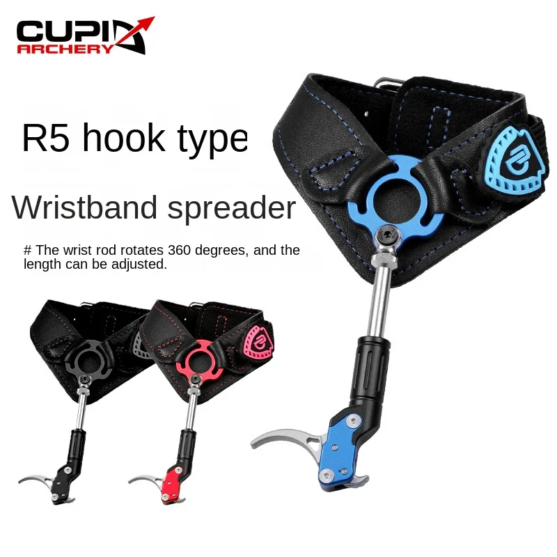 

Ремешок на запястье R5/R3Hook, из алюминиевого сплава, с ЧПУ, кожаный браслет, удобное вращение, регулируемая длина, стрельба из лука