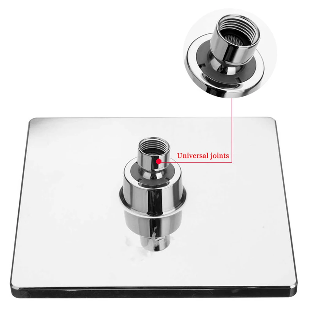 

8-дюймовая квадратная насадка для душа, экономия воды, один распылитель, Большая насадка для очистки от дождя, распылитель для ванной комнат...