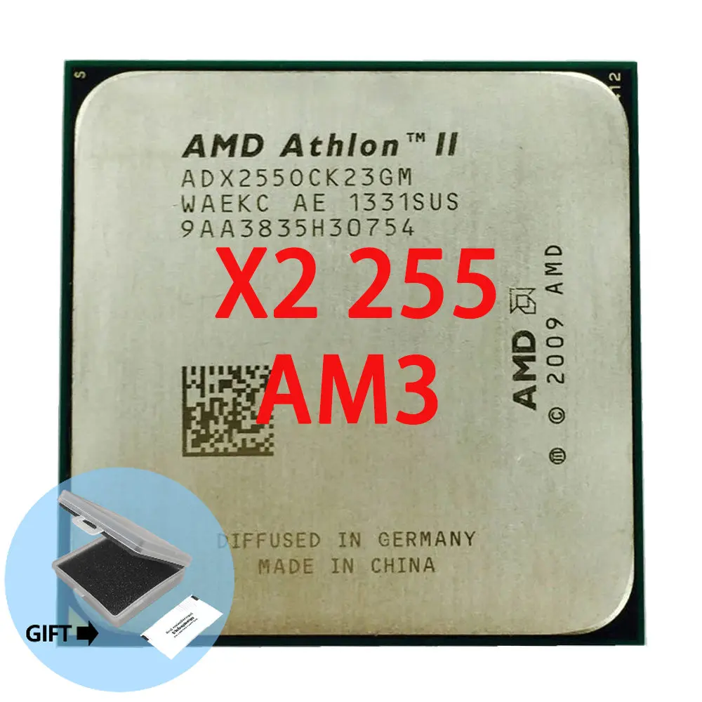 

AMD Athlon II X2 255 3.1GHz Dual-Core CPU Processor ADX255OCK23GM ADX255OCK23GQ Socket AM3 938pin