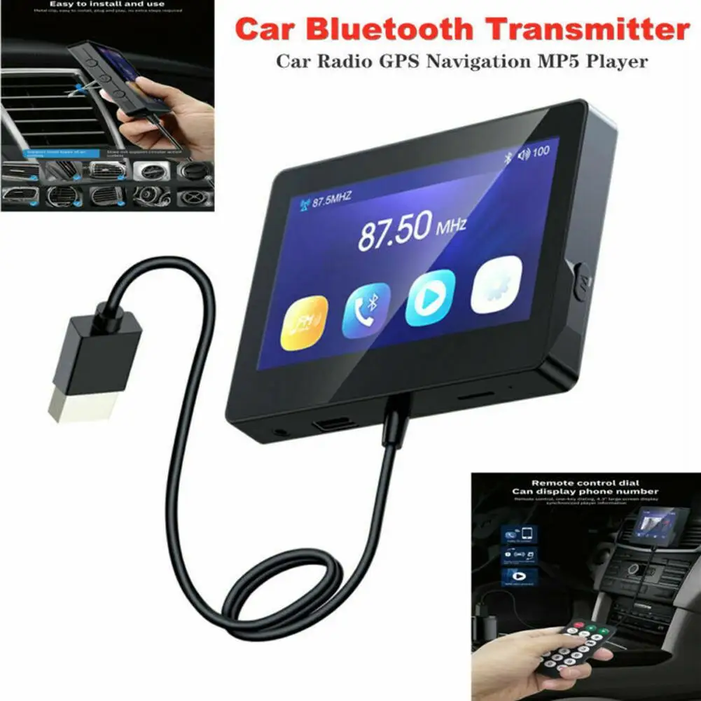 

Автомобильный передатчик мультимедийный плеер Bluetooth-совместимый 4,3 дюймовый навигационный дисплей AVI AMV видео MP5 адаптер Автомобильная элек...