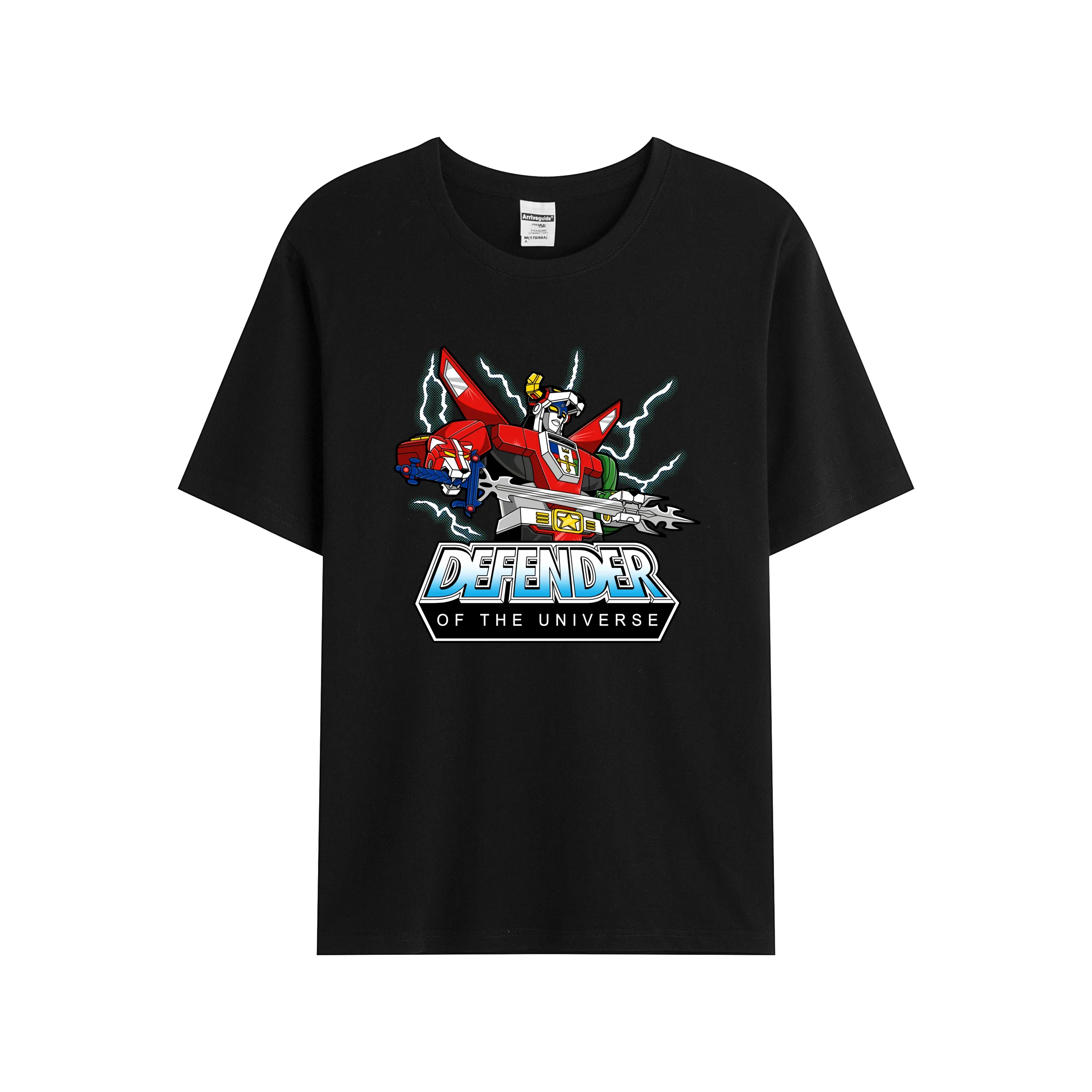 

2021 Men/women's Summer Black Street Fashion Hip Hop Defender Of The Universe T-shirt Cotton Tees Short Sleeve Tops