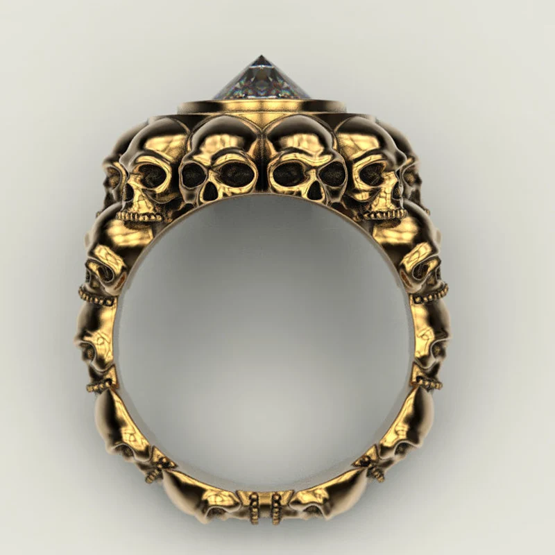 Кольца в готическом стиле для мужчин и женщин ювелирные украшения панк ретро