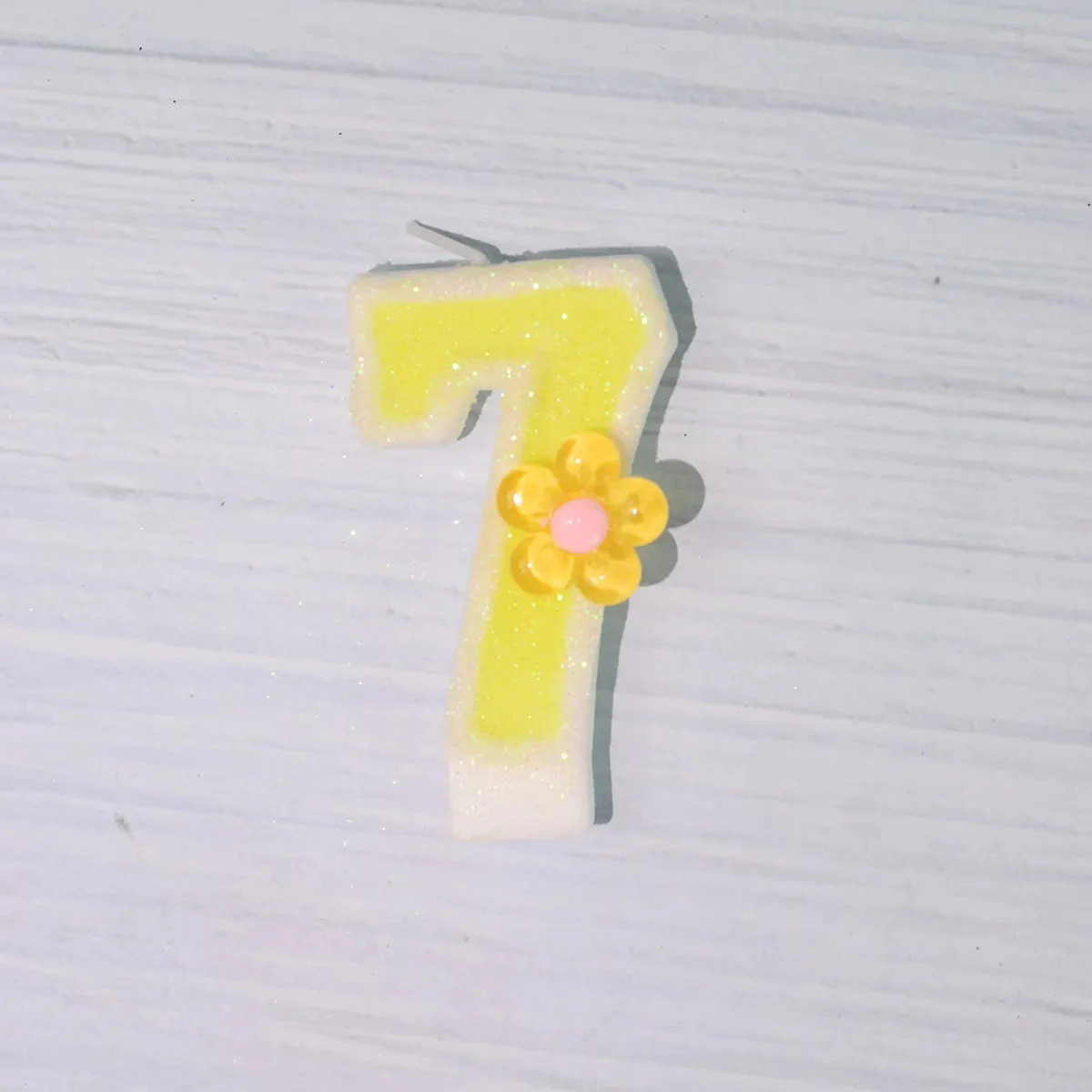 Bear Daisy Yellow Smiley свеча в виде подсолнуха для украшения торта девушка на день