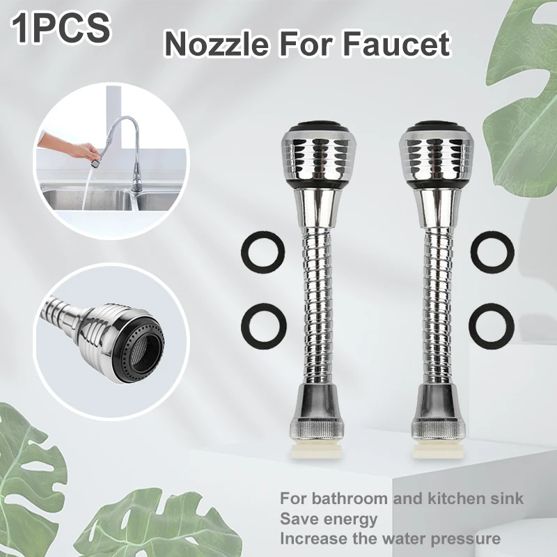 

1pcs Nozzle For Faucet 360 Rotate Mixer Aerator Water Saving Filter Extender Kitchen Sink Water Tap Nozzle Bathroom Accessories
