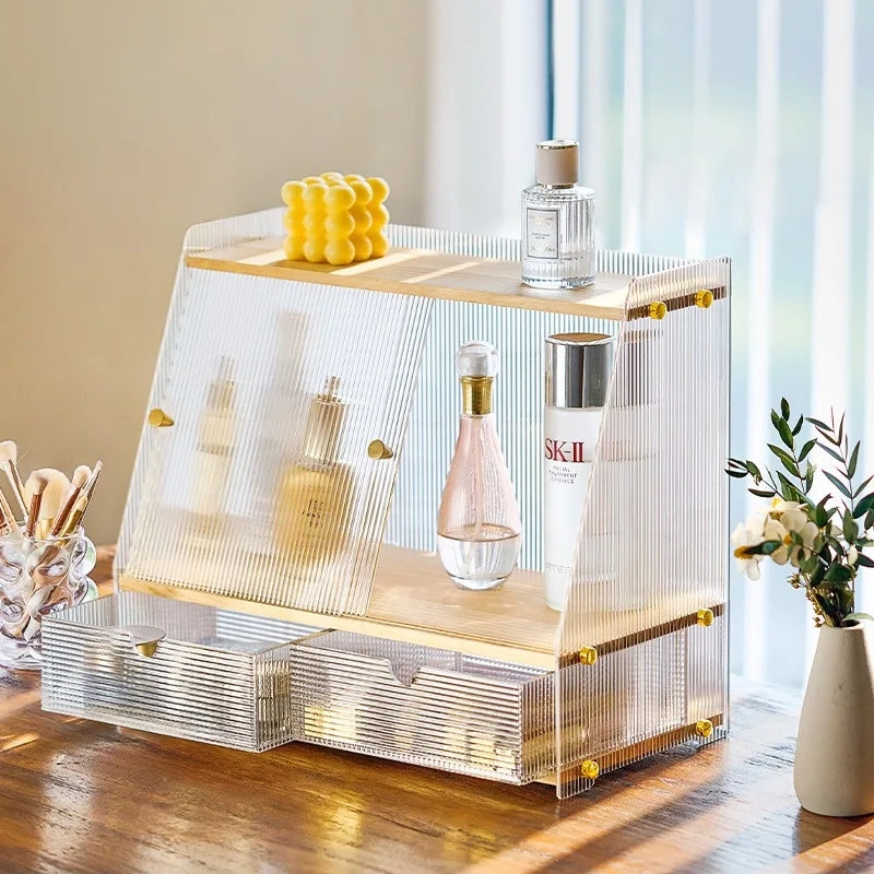 

Прозрачная коробка для хранения косметики, органайзер для украшений в спальне, ванной комнате, ящики для хранения, товары для дома CY50SN