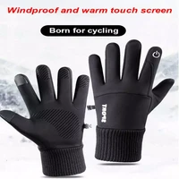 motorbike riding gloves outdoor windproof gloves for car non slip waterproof winter touch screen gloves cycling fluff warm glove