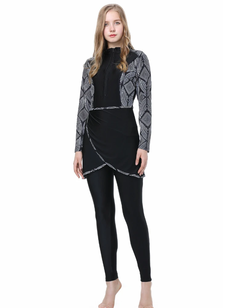 2024 г. Буркини мусульманские купальники Женский скромный хиджаб с длинными