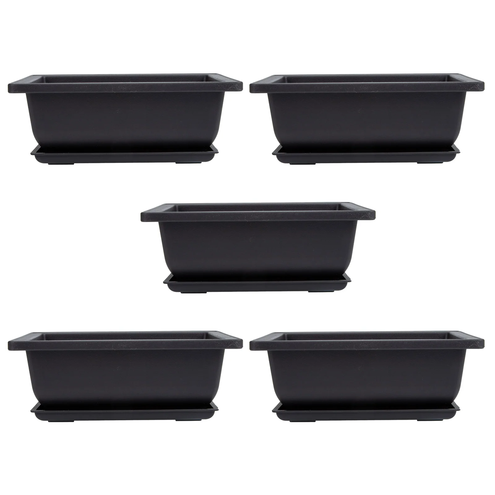 5 Sets Plastic Bonsai Pot Outdoor Planters Pot Trays Succulent Pot Tray Flower Container Pots Hanging Flower Pot