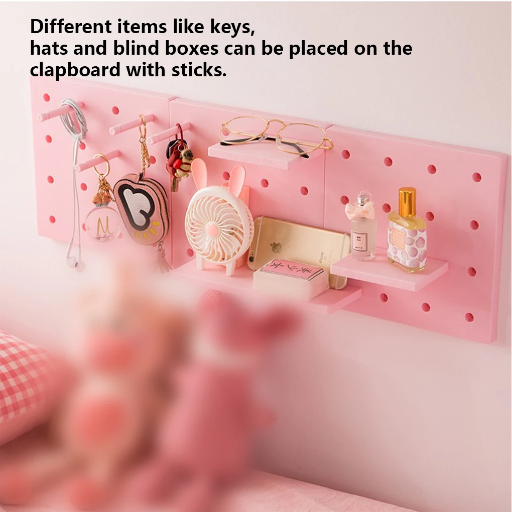 

DIY Shelves Stick Multi-layer Blind Box Tool Wall Storage Punch-free Rack Hole Plate for Living Room Bedroom Dormitory