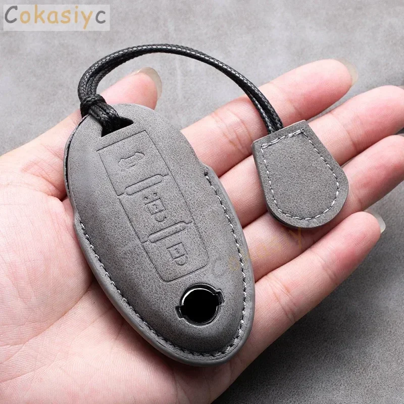 Для Nissan Rogue XTrail T32 T31 Qashqai J11 J10 Kicks Tiida Pathfinder Murano Juke Versa Note для Infiniti кожаный чехол