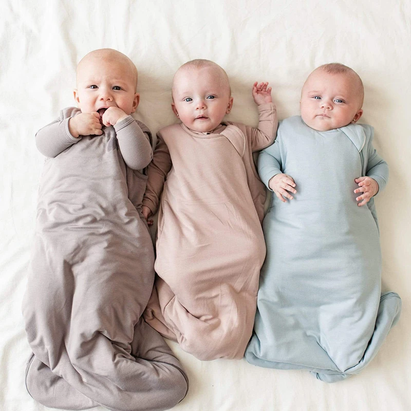 Bamboo Fiber Baby Summer Sleeping Bag Soft Comfortable Zipper Infant Baby Newborn Sleep Sack Sleeveless Sleep Bags for Kids