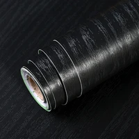 vinyl black wood grain contact paperthickened furniture refurbish stickers self adhesive waterproof wallpaper peel and stick