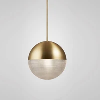 nordic modern minimalist light luxury bedroom bedside personality designer cafe restaurant bar round glass chandelier