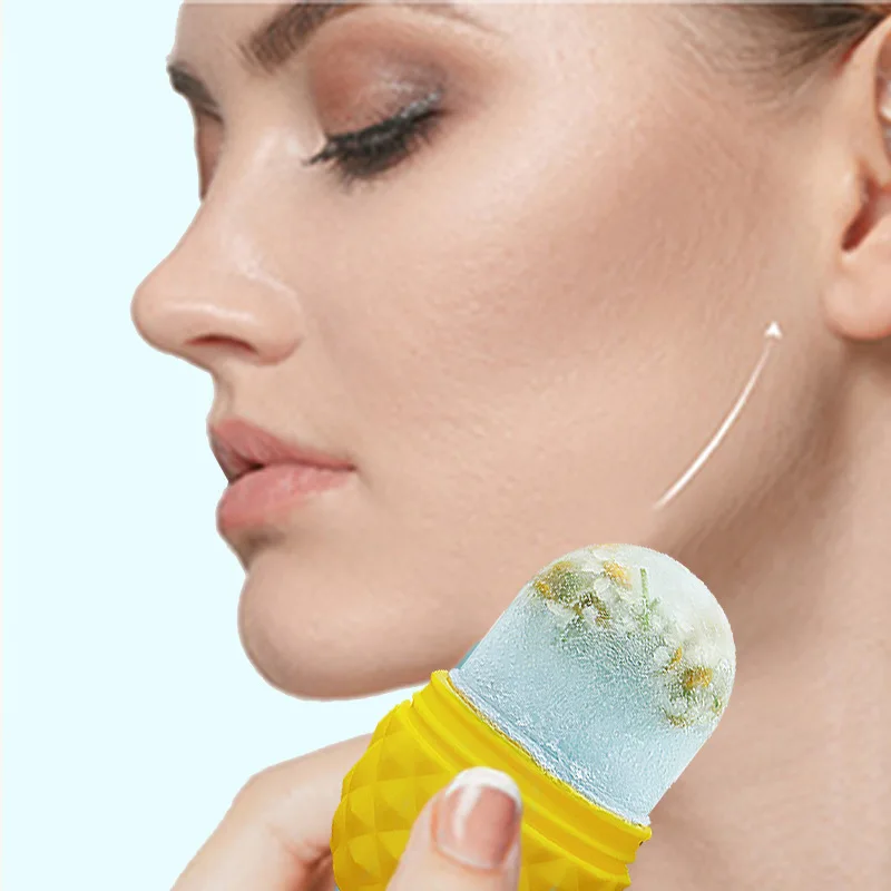 

Ледяной ролик для лица и глаз, ледяной ролик для красоты лица, осветляет кожу, улучшает естественное сияние, силиконовая ледяная форма для п...