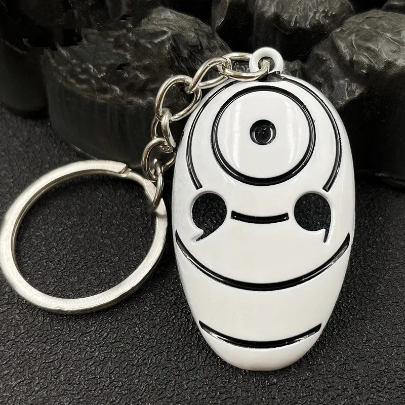 Японский аниме Ниндзя Учиха Обито маска брелок для косплея металлический 3D кулон