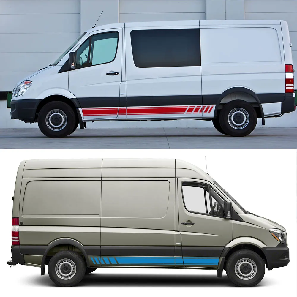 Mercedes Benz Sprinter W903 W906 W907 Автомобильные Наклейки - Пвх Дверная Линия Талии Графика Diy