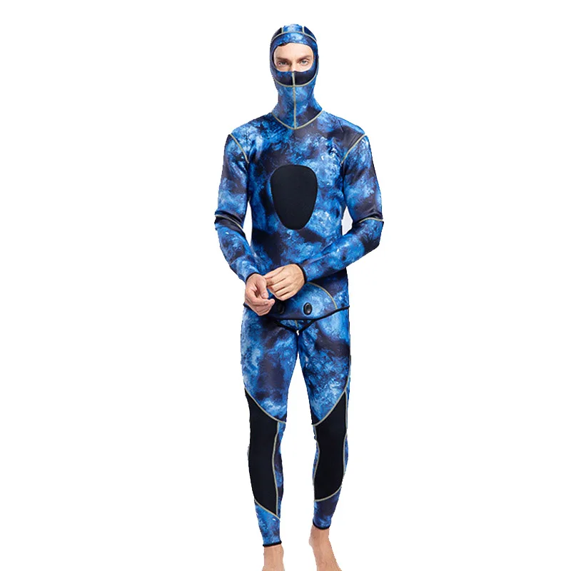 2MM Scuba Diving Suits 2 pcs wetsuit for Men Long Sleeve Keep Warm Wetsuits Spearfishing Rash Guards Surfing Swimsuits plus size