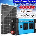 Система солнечных панелей, 12 В, 18 в, контроллер заряда солнечных панелей, 4000 Вт, комплект инверторов солнечных батарей, полное производство электроэнергии