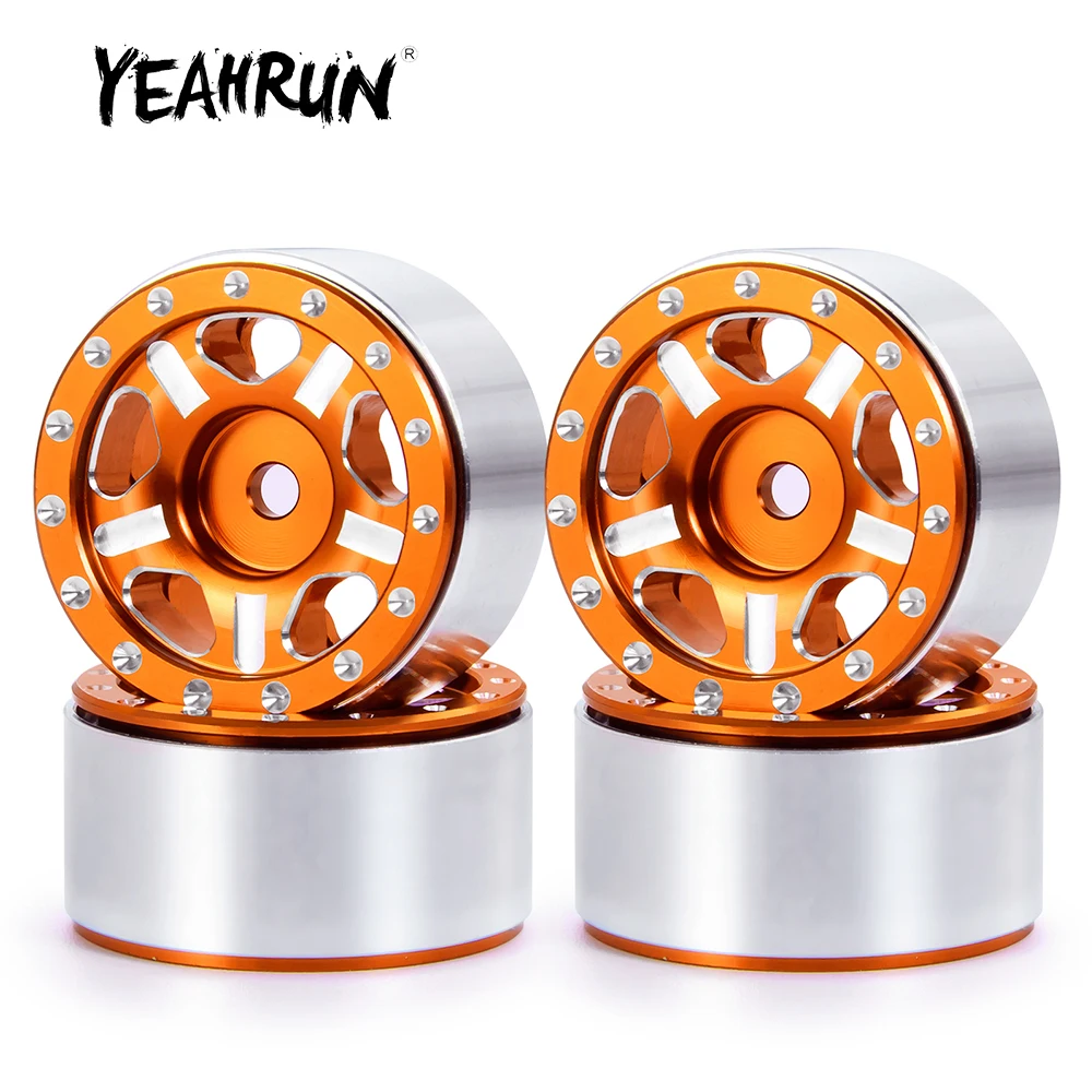 

YEAHRUN 4 шт. микро 1,0 дюйма CNC Beadlock ступица колесных ободов 27,5*14 мм для Axial SCX24 90081 Deadbolt 1/24 детали для радиоуправляемых моделей автомобилей на гусе...