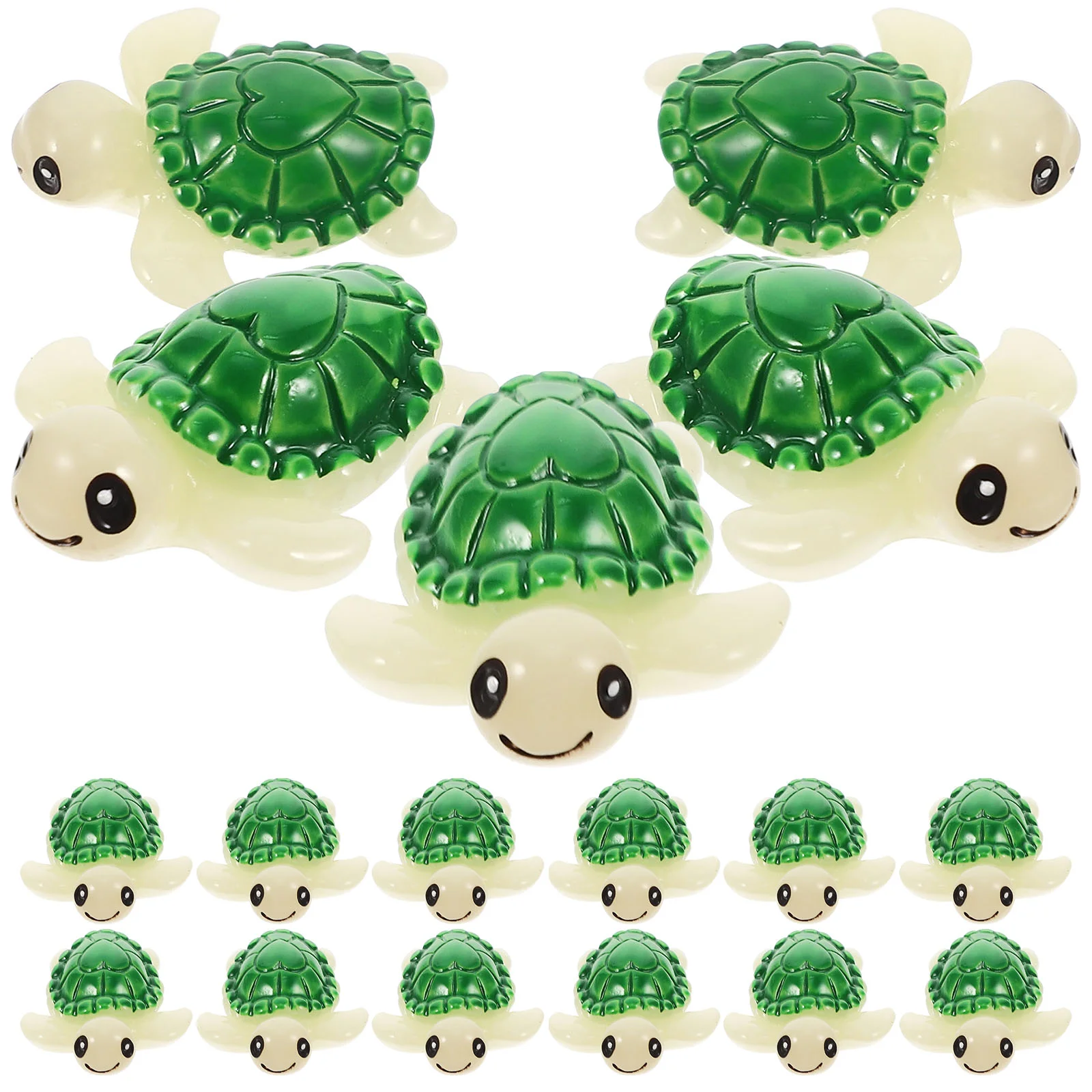 

20 Pcs Mini Turtle Model Tortoise Figure Resin Animals Garden Accessory Synthetic Figurine Tabletop Dollhouse Miniatures
