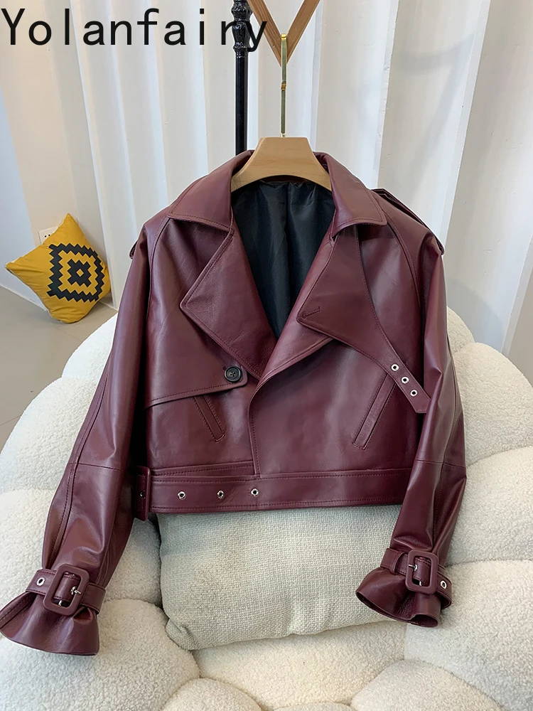 Пальто из натуральной овечьей кожи в европейском стиле Женская Асимметричная