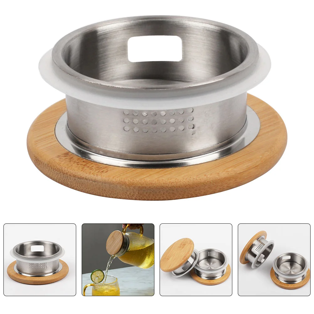 

Pitcher Lid Water Lids Cover Glassfor Covers Teapot Jug Replaceable Kettle Woodenjar Bottle Stoppers Beverage Lemonade Dispenser