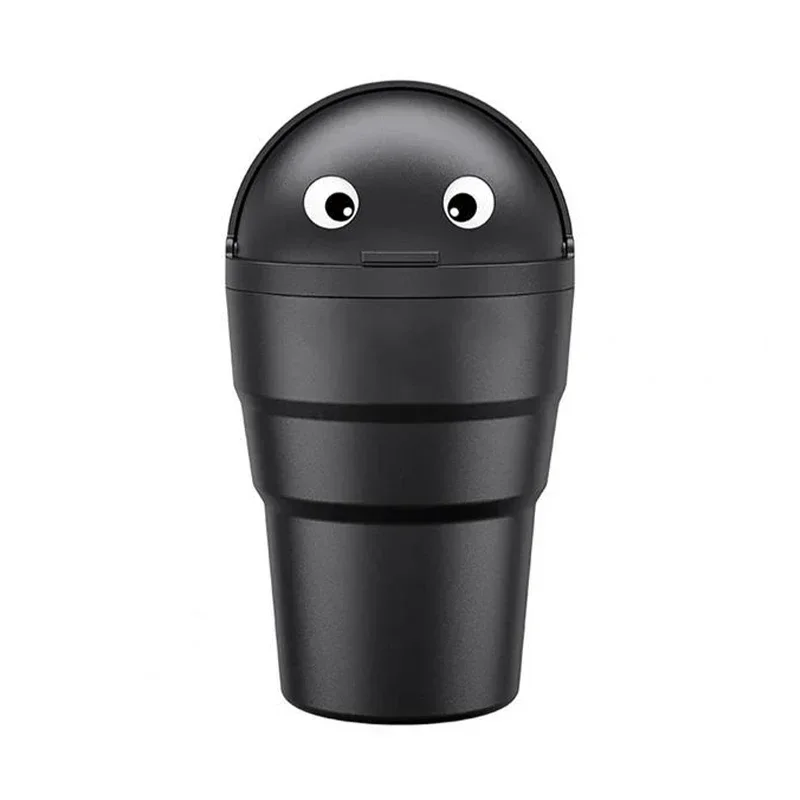 

Универсальный автомобильный мусорный бак, автоматический органайзер, ящик для хранения с поворотной крышкой, милый мини-автомобильный герметичный мусорный бак для автомобиля