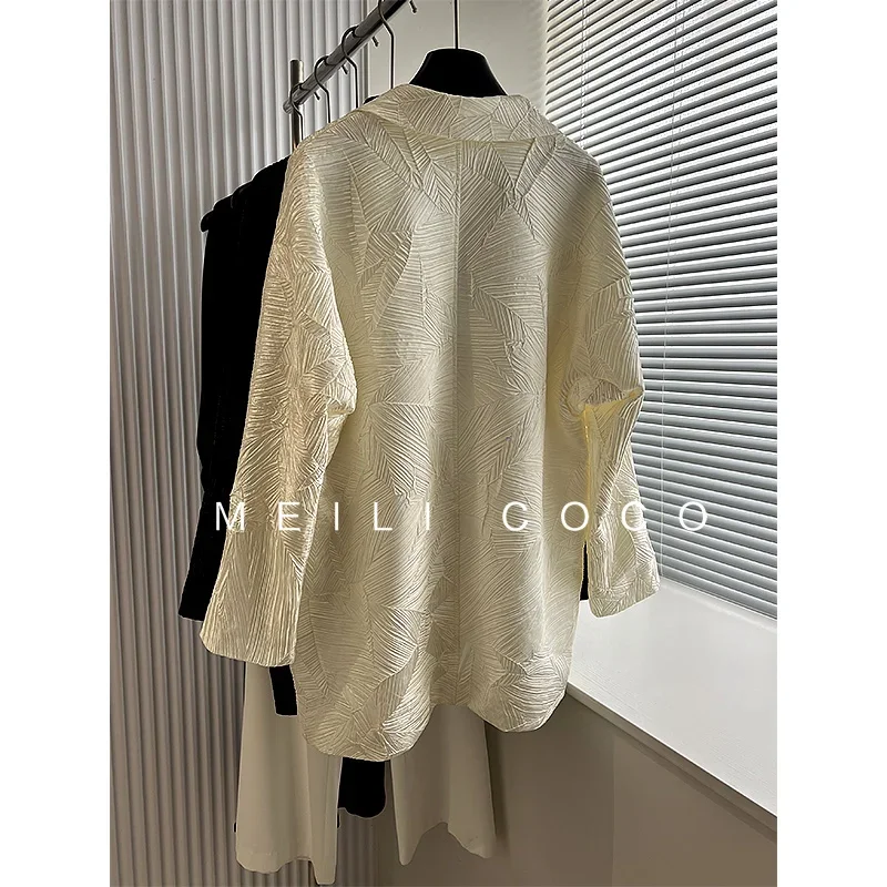 ALSEY 2024 осенний Новый модный однотонный Женский костюм с отложным воротником и