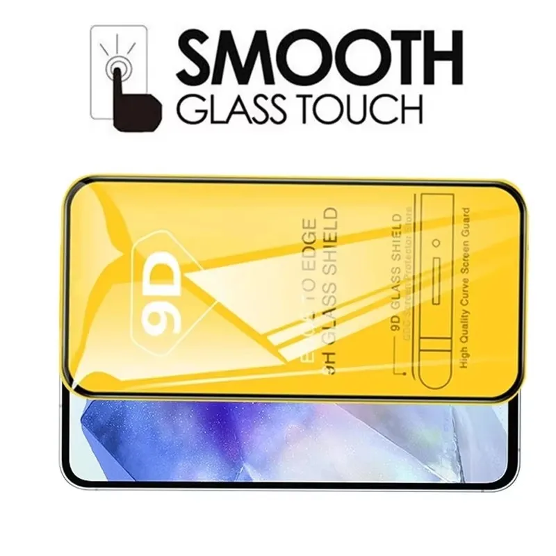 4Pcs 9D Screen Protectors For Samsung Galaxy A55 A15 A35 A53 A54 A34 A12 A13 A14 A52 A33 A23 A25 A73 S20 FE S10E Tempered Glass