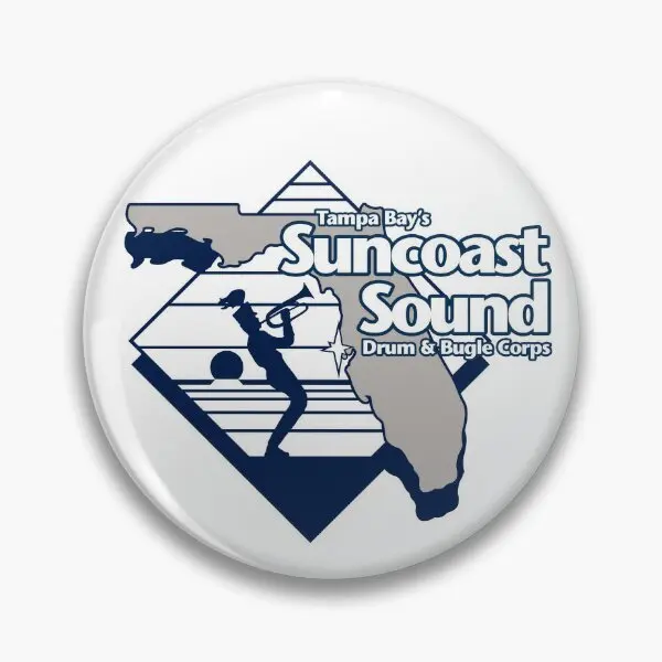 Suncoast звуковой барабан бугл корпус мягкая Кнопка булавка Женская металлическая
