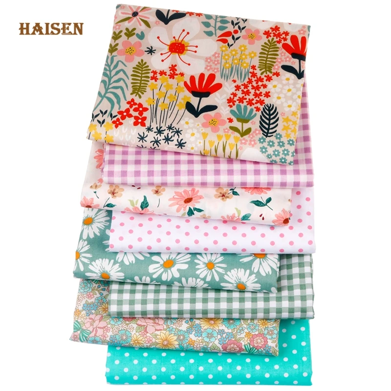 Delicate Floral Printed Cotton Fabric Twill Cloth For DIY Sewing Baby&Kid's Quilt Clothing Dress Home Textile Material By Meter