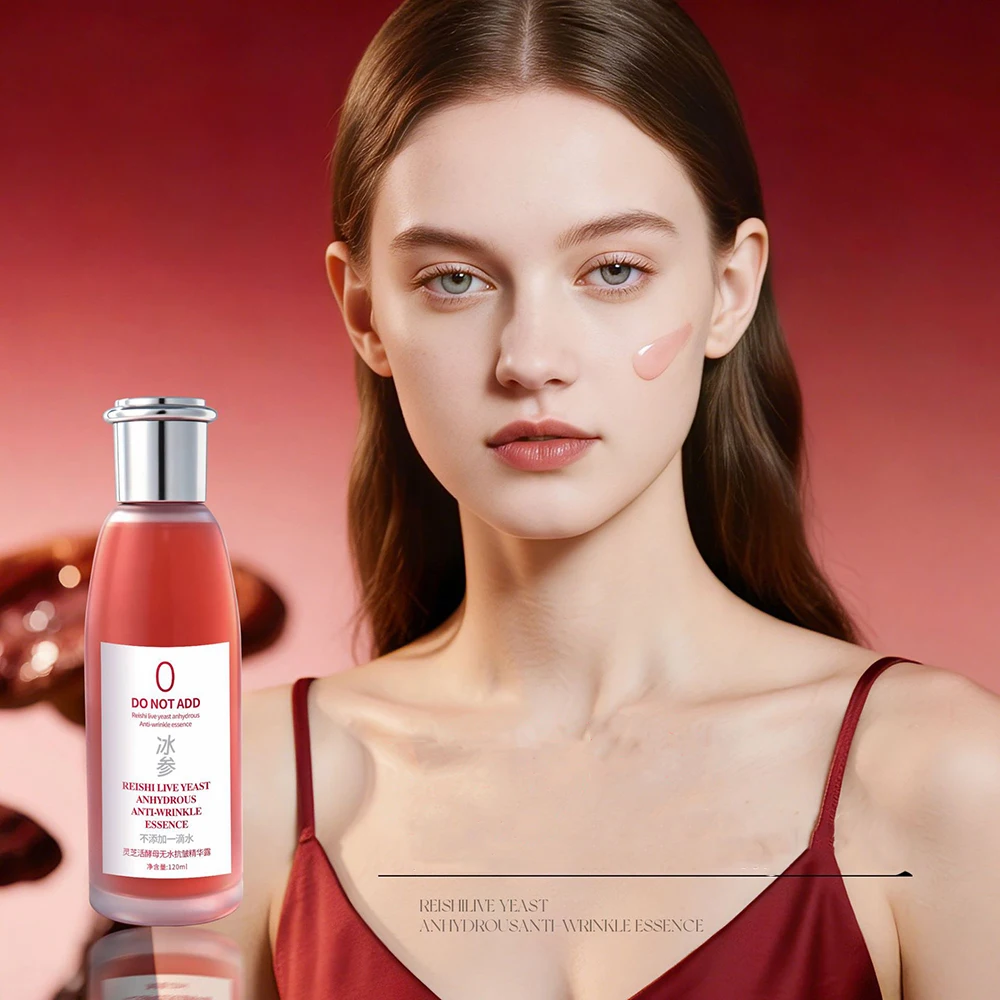 Фото Ganoderma Lucidum Live Yeast Essence Женские косметические товары Сыворотка для лица Увлажняющая, питательная, осветляющая морщины, уход за кожей №5