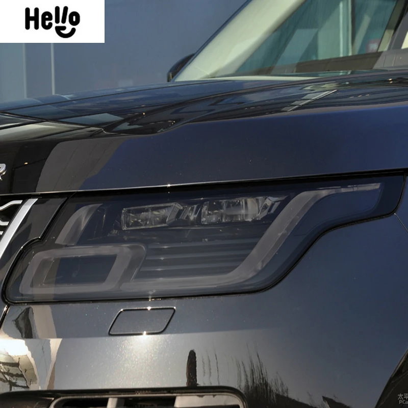 

Защитная пленка для фар автомобиля Range Rover Vogue L405 2013-2021, дымчатый черный оттенок, виниловая прозрачная наклейка из ТПУ