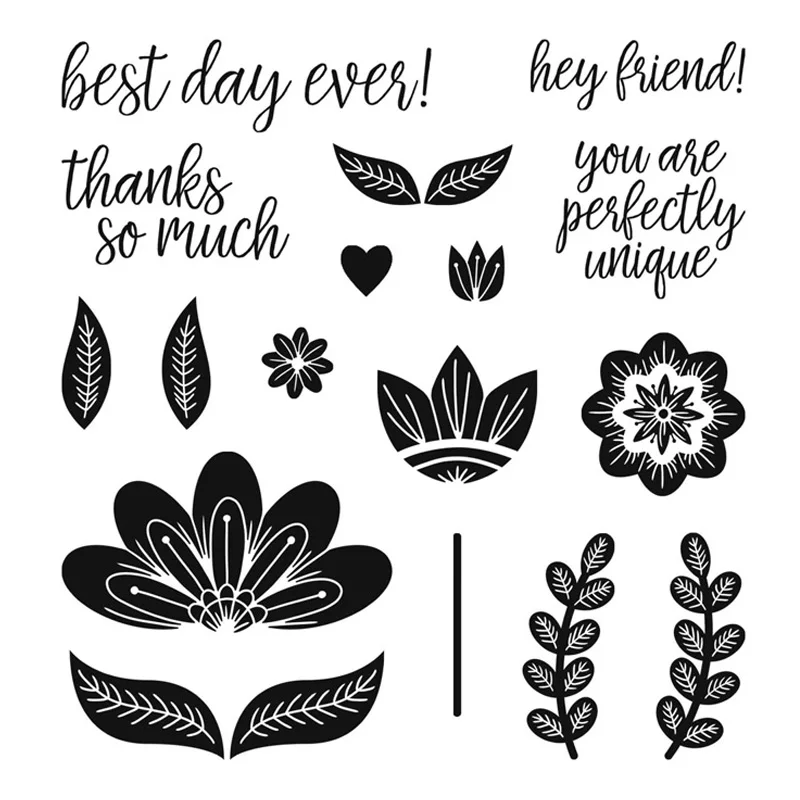 

Набор симметричных штампов, симметричные Цветочные чувства, прозрачные штампы для открыток народного искусства, «сделай сам», скрапбукинг,...