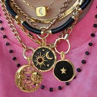 Эмалированные подвески в виде звезды и Луны в богемном стиле, подвеска сделай сам, ожерелье, браслет, шармы для изготовления ювелирных изделий, медные аксессуары 2021