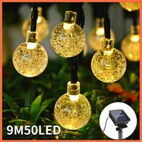 xiaomi solar usb spherical string lights ip65 waterproof fairy light 8 modes auto onoff lantern string for indooroutdoor decor