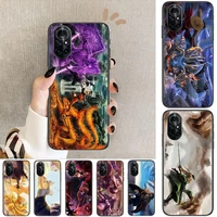 naruto and one piece clear phone case for huawei honor 20 10 9 8a 7 5t x pro lite 5g black etui coque hoesjes comic fash desig