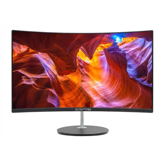 27" Curved 75Hz LED Monitor HDMI VGA Build-in Speakers, Edge-Less Metal Black 2019 (C275W-1920RN) 1