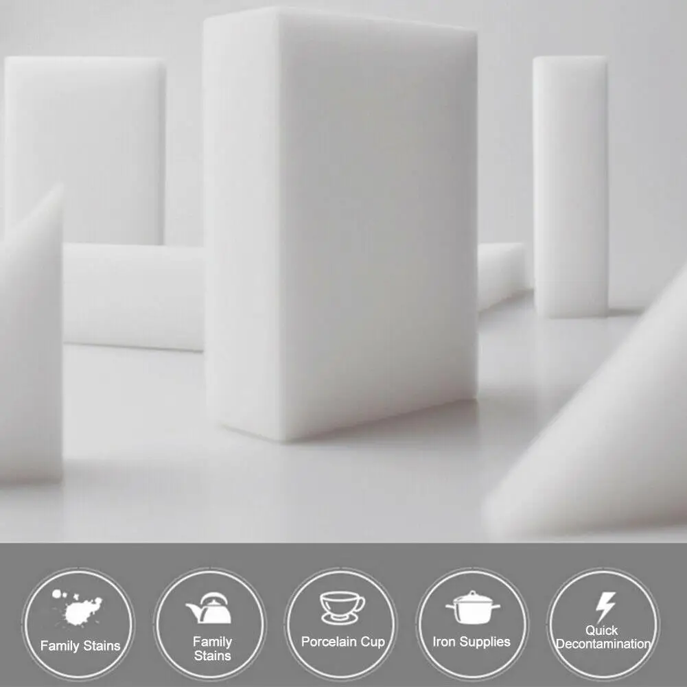 

Bathroom Office Melamine Sponge 100PCS 10x6x2cm Cleaning Sponge Compressed