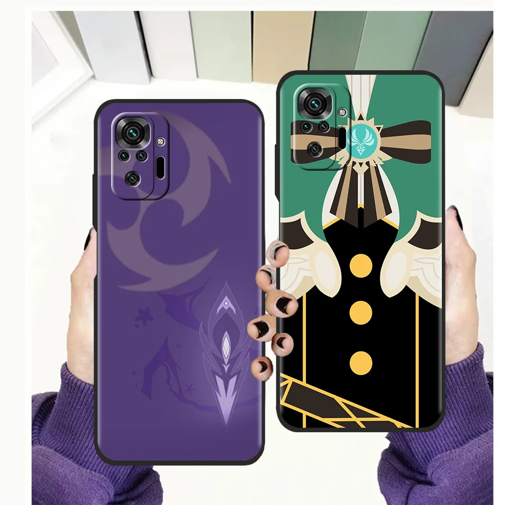 

Genshin Impact Medal Phone Case Cover For Redmi Note 11 Pro K40 Gaming 7 8 8T 9 8A 9A 9C Note 9S 10 Pro Soft Shockproof Shell