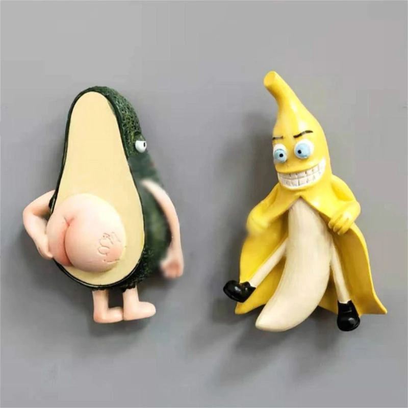 

Cute Refrigerator Magnets Fruit Banana And Avocado Funny Magnets For Fridge Whiteboards Home Decoration Cartoon Stickers