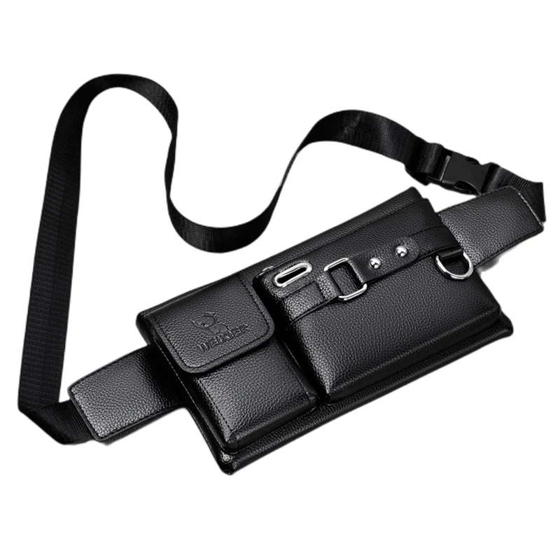

Leather Men's Chest Bag Retro Luxury Messenger Bag Multifunctional Shoulder Bag Storage Small Bag Lightweight Carry-on Waist Bag