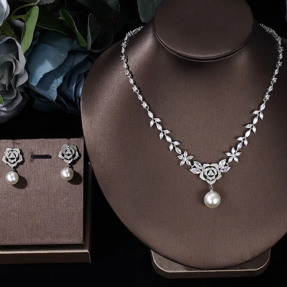 

2 шт., Женские Ювелирные наборы с фианитами